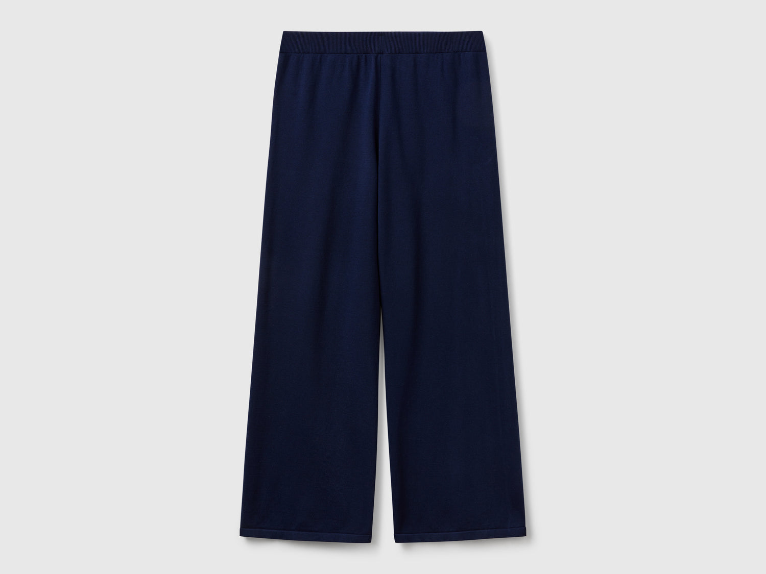 Pantaloni ampi in maglia da donna blu scuro | Benetton Outlet