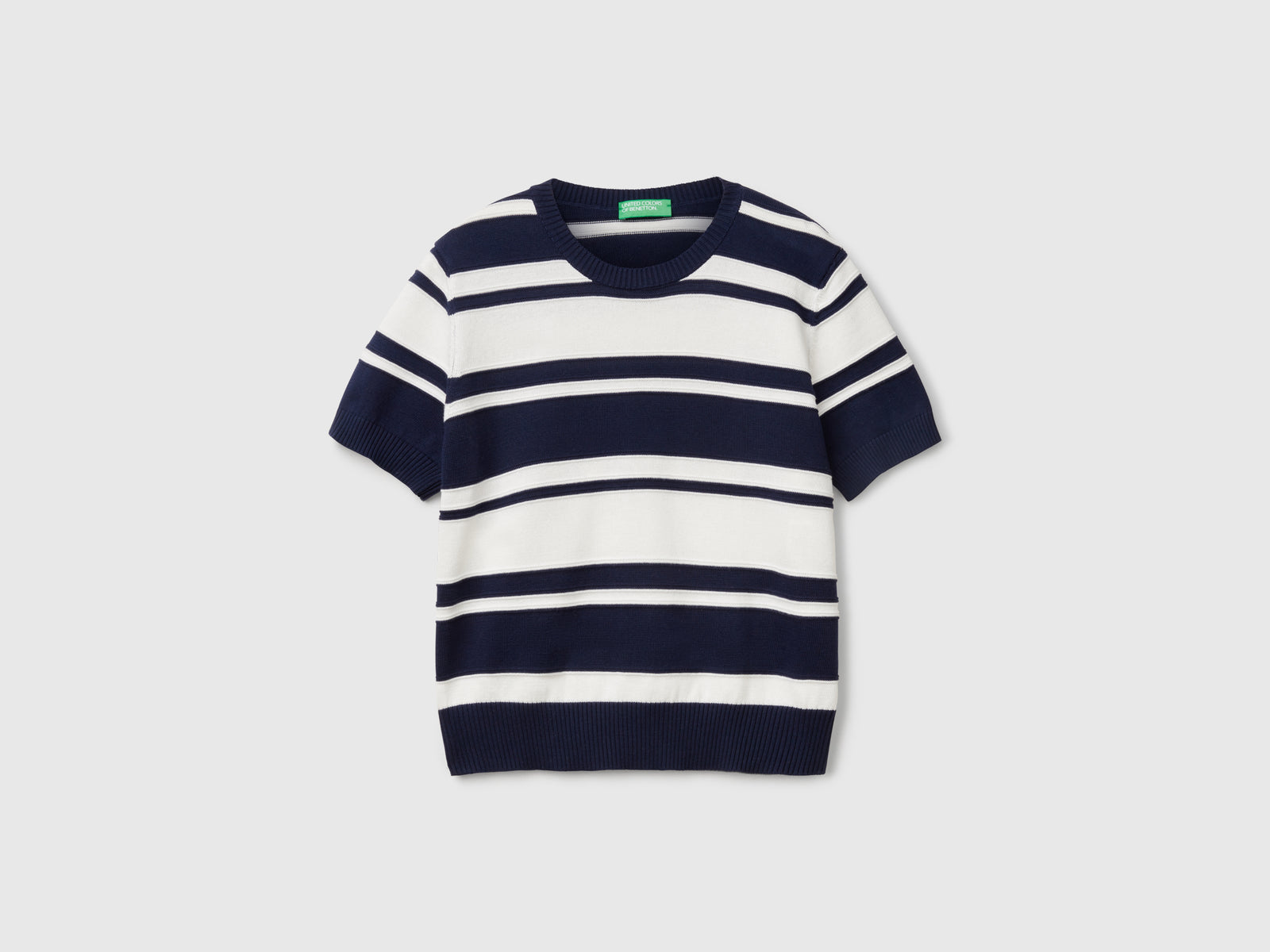 Suéter de rayas da donna blu scuro | Benetton Outlet