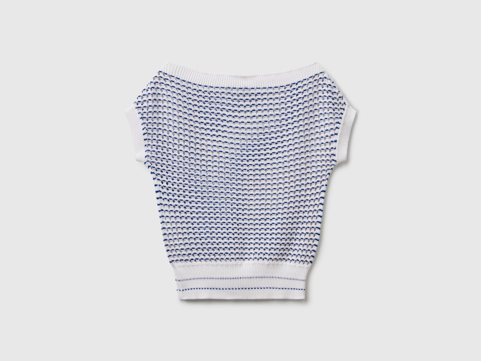 Maglia crochet da donna bianco 2 | Benetton Outlet