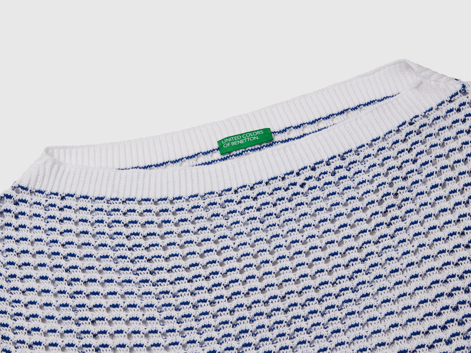 Maglia crochet da donna bianco 3 | Benetton Outlet