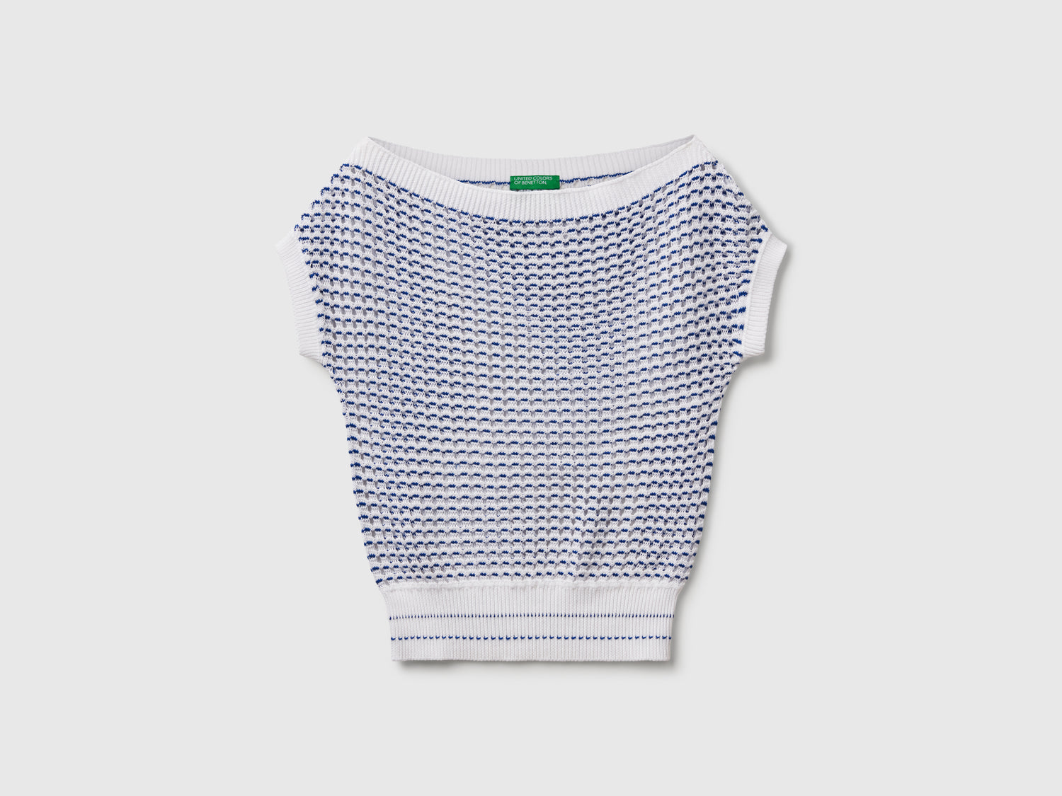 Maglia crochet da donna bianco | Benetton Outlet