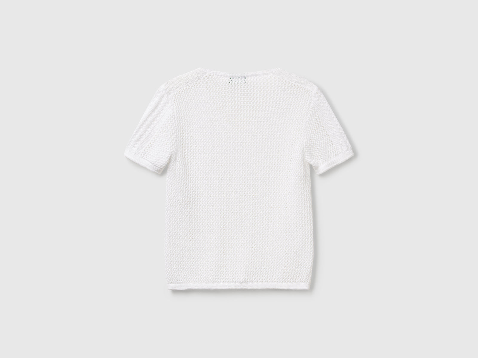 Maglioncino con trafori da donna bianco 2 | Benetton Outlet