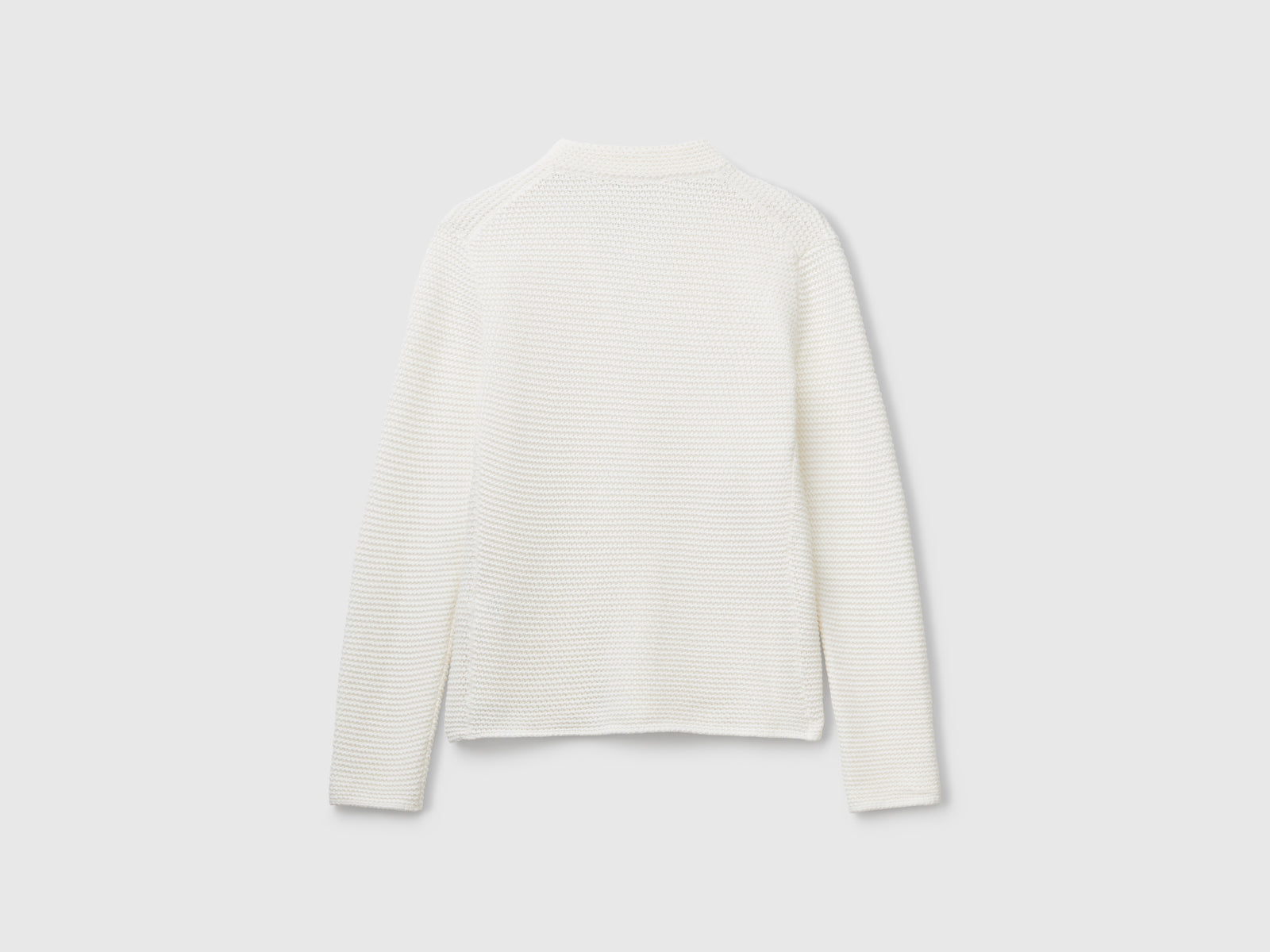 Chaqueta de punto 100% algodón da donna bianco panna 2 | Benetton Outlet
