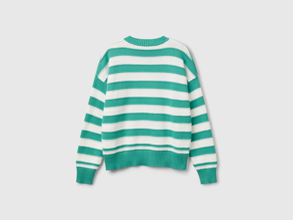 Maglia a righe in cotone tricot