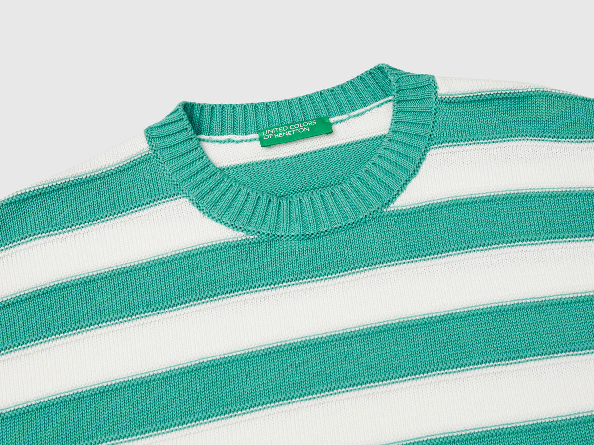 Maglia a righe in cotone tricot