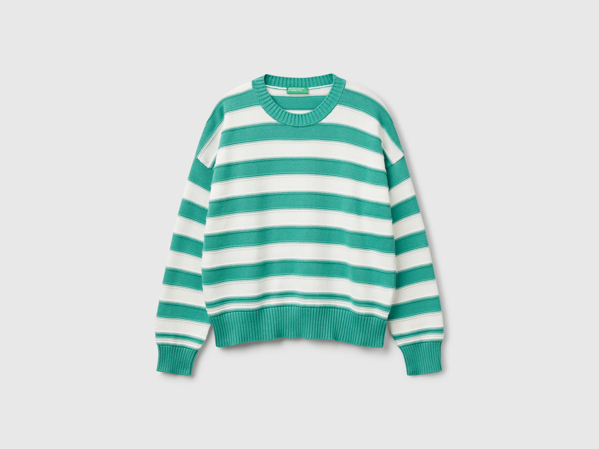 Maglia a righe in cotone tricot