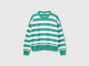 Maglia a righe in cotone tricot