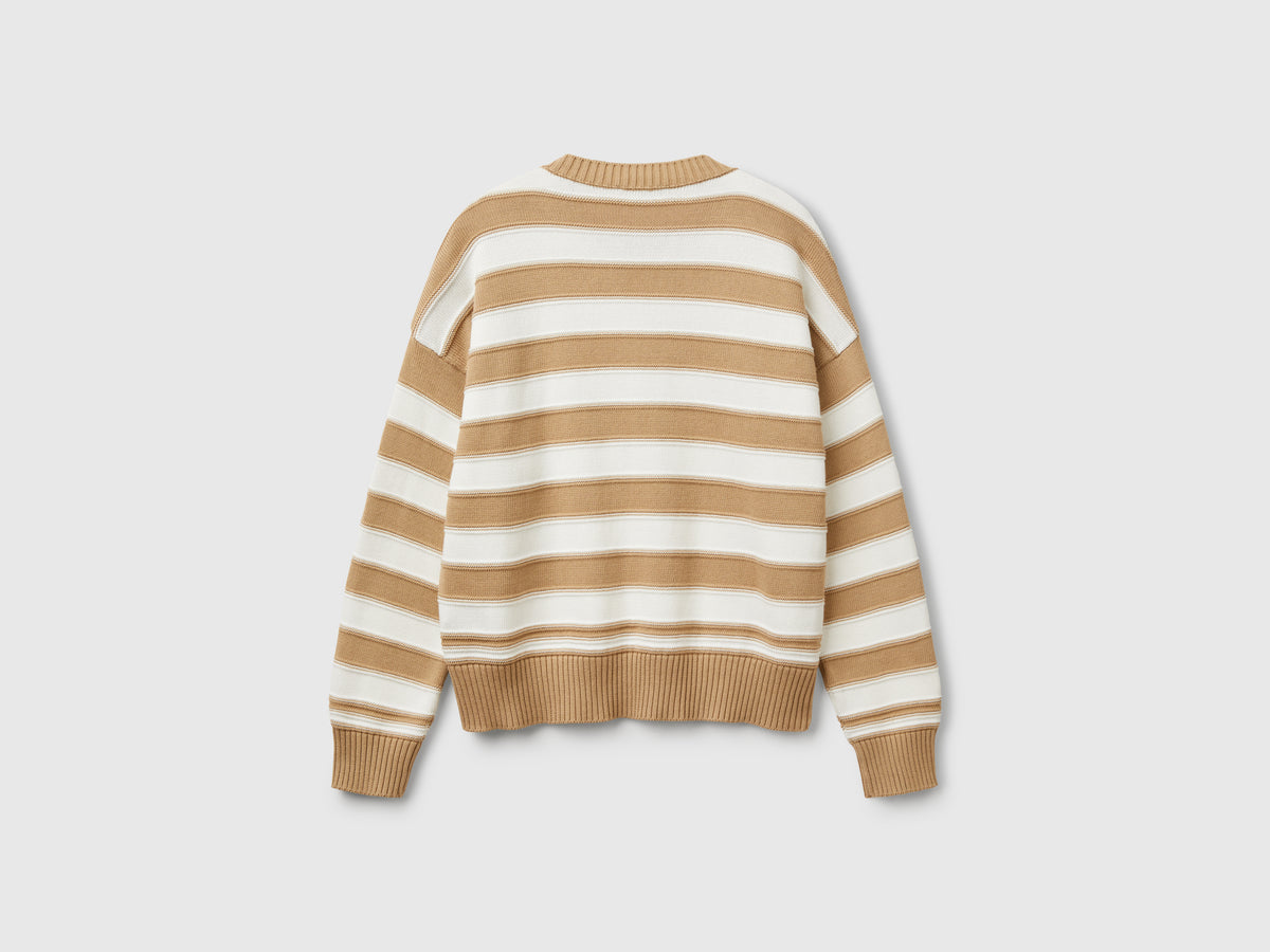 Maglia a righe in cotone tricot