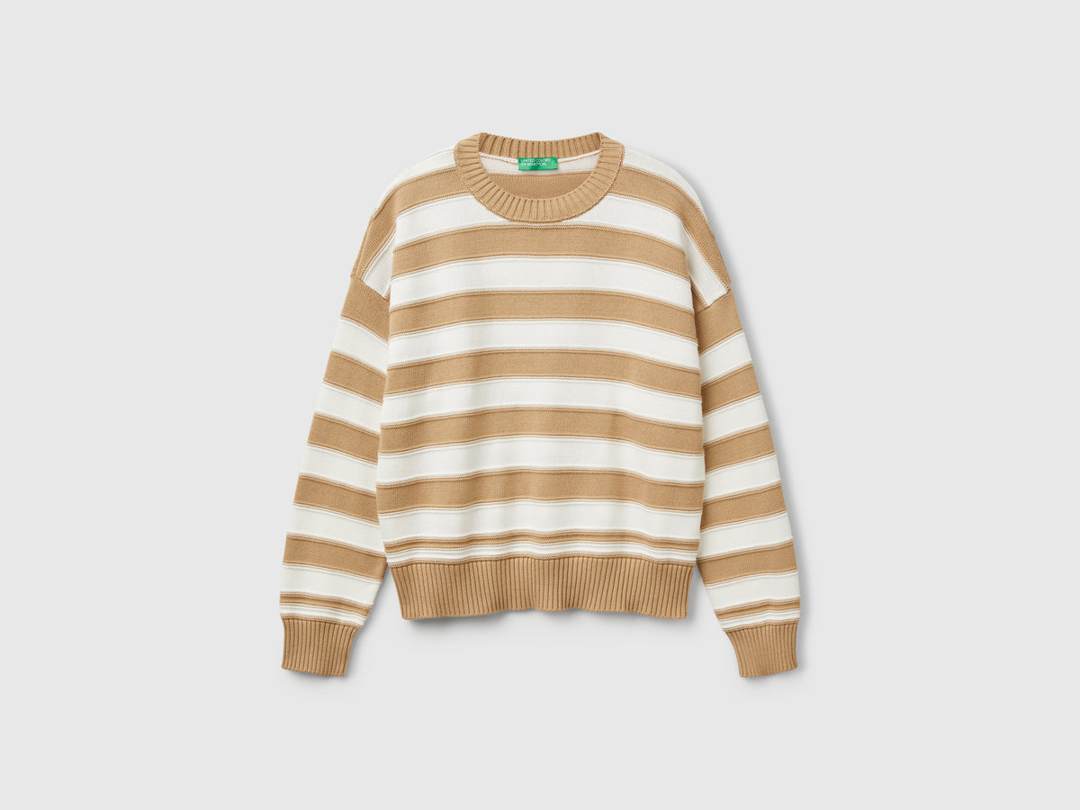 Maglia a righe in cotone tricot
