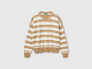 Maglia a righe in cotone tricot