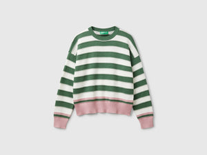 Maglia a righe in cotone tricot