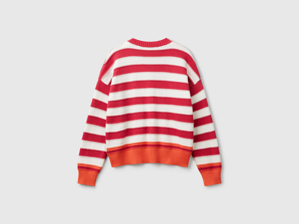 Maglia a righe in cotone tricot