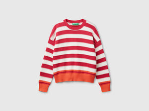 Maglia a righe in cotone tricot