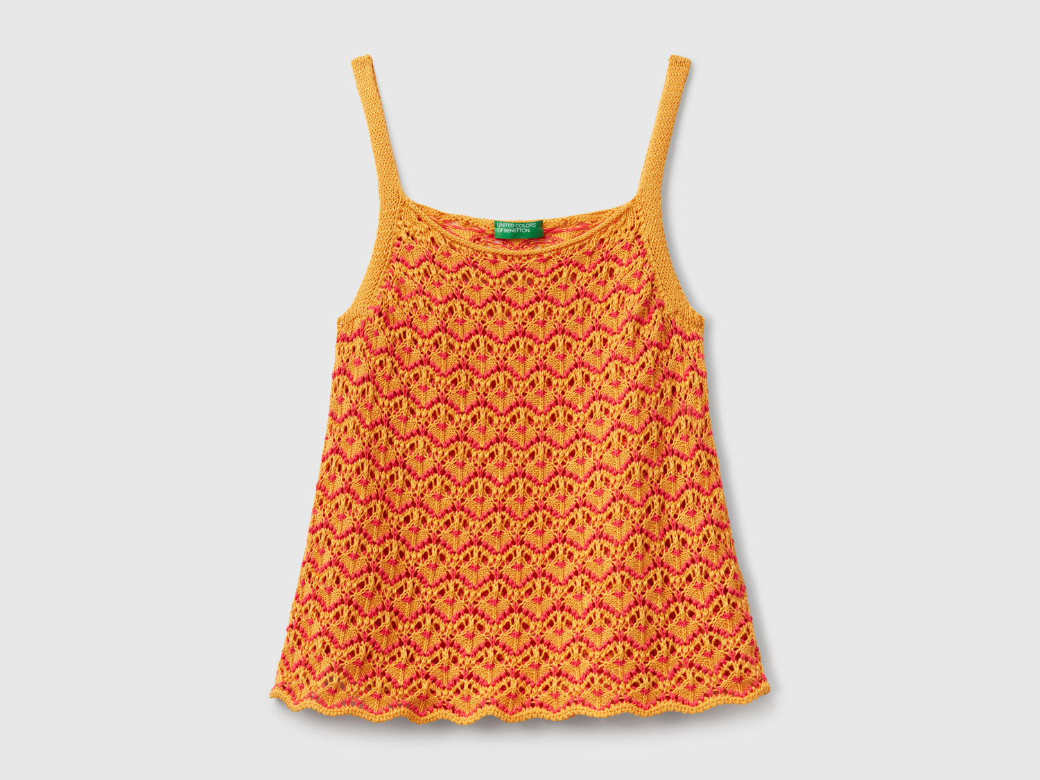 Canotta crochet da donna giallo | Benetton Outlet