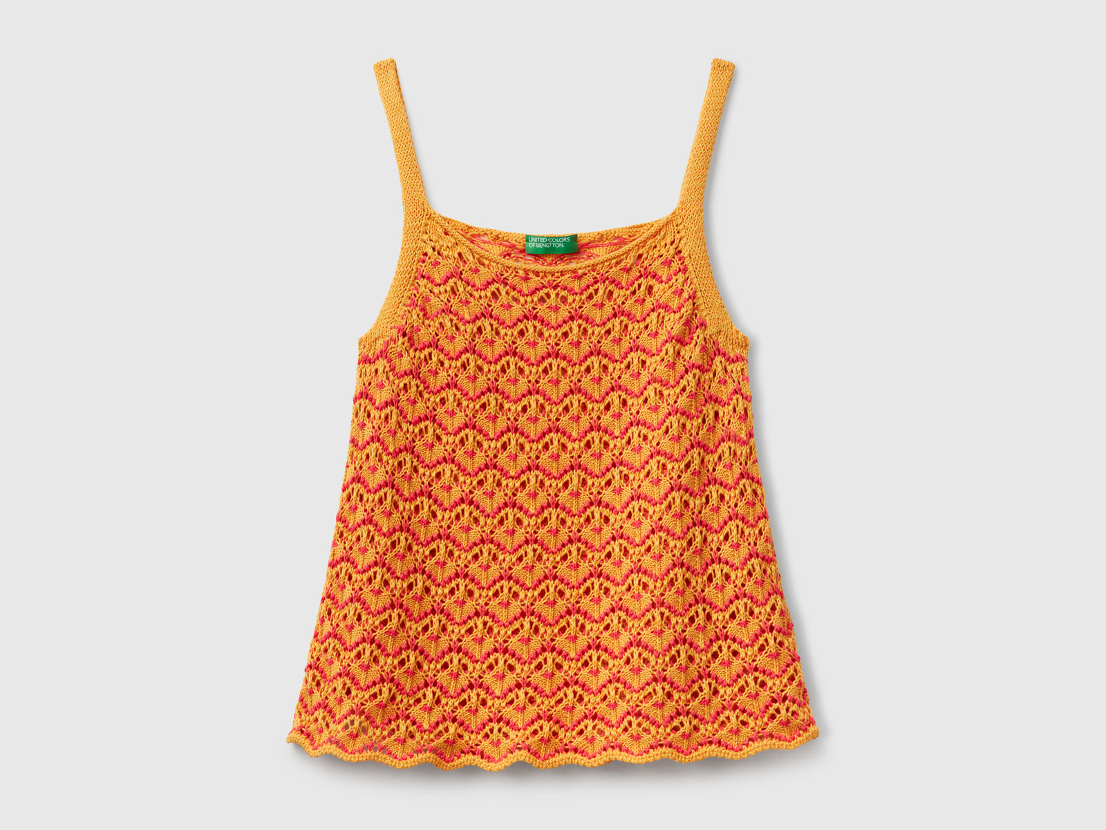 Canotta crochet da donna giallo | Benetton Outlet