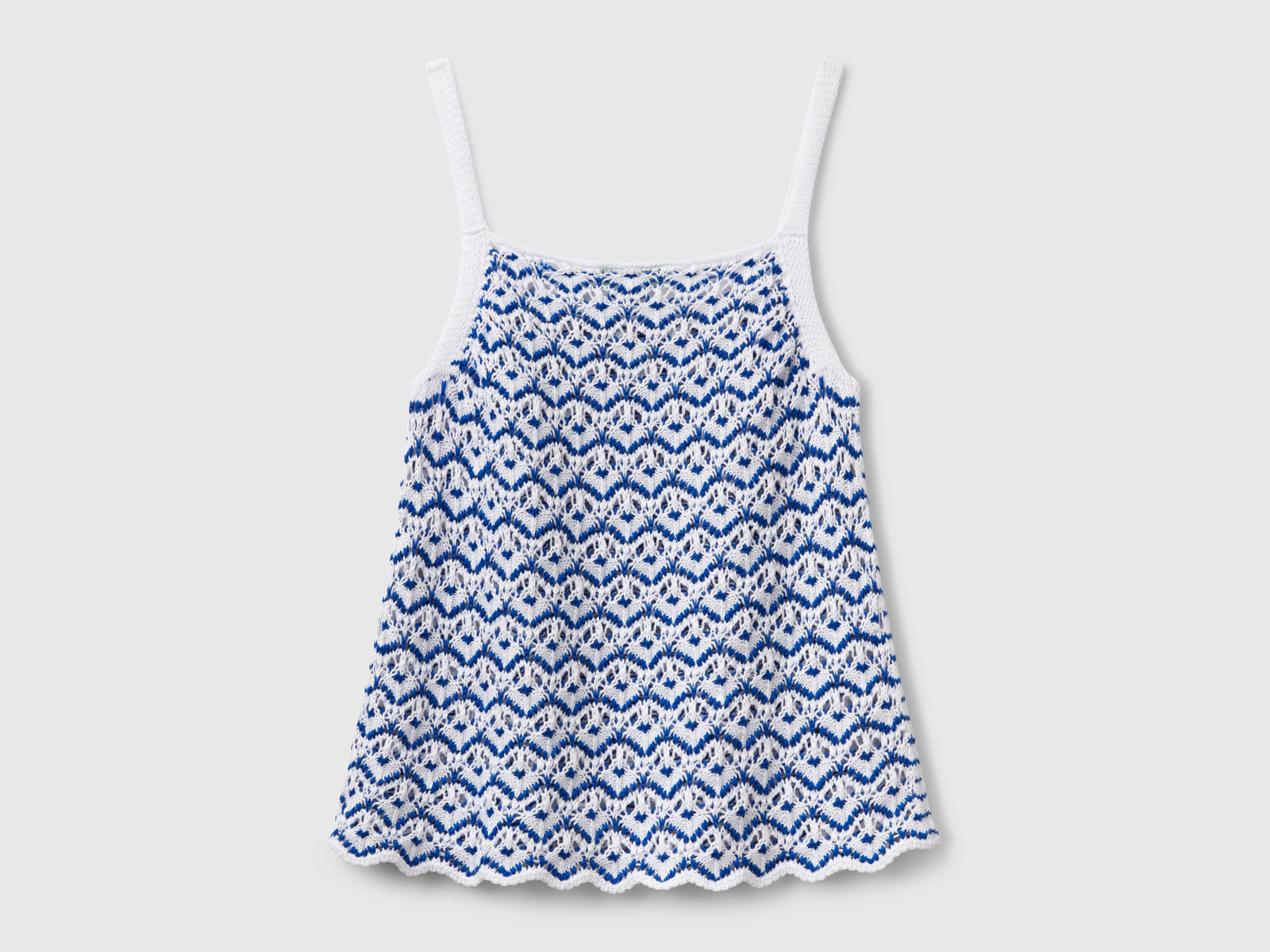 Canotta crochet da donna bianco 2 | Benetton Outlet