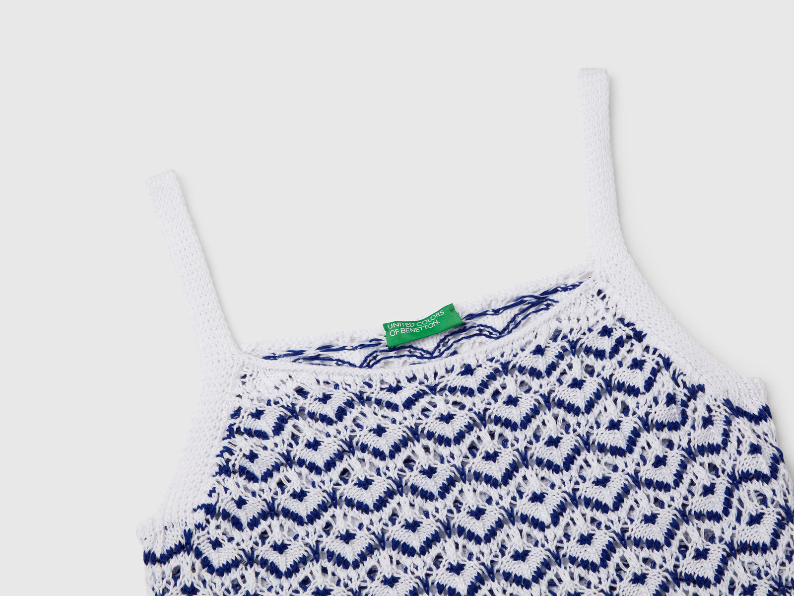 Canotta crochet da donna bianco 3 | Benetton Outlet