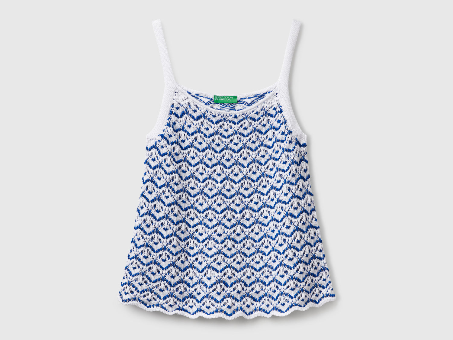 Canotta crochet da donna bianco | Benetton Outlet