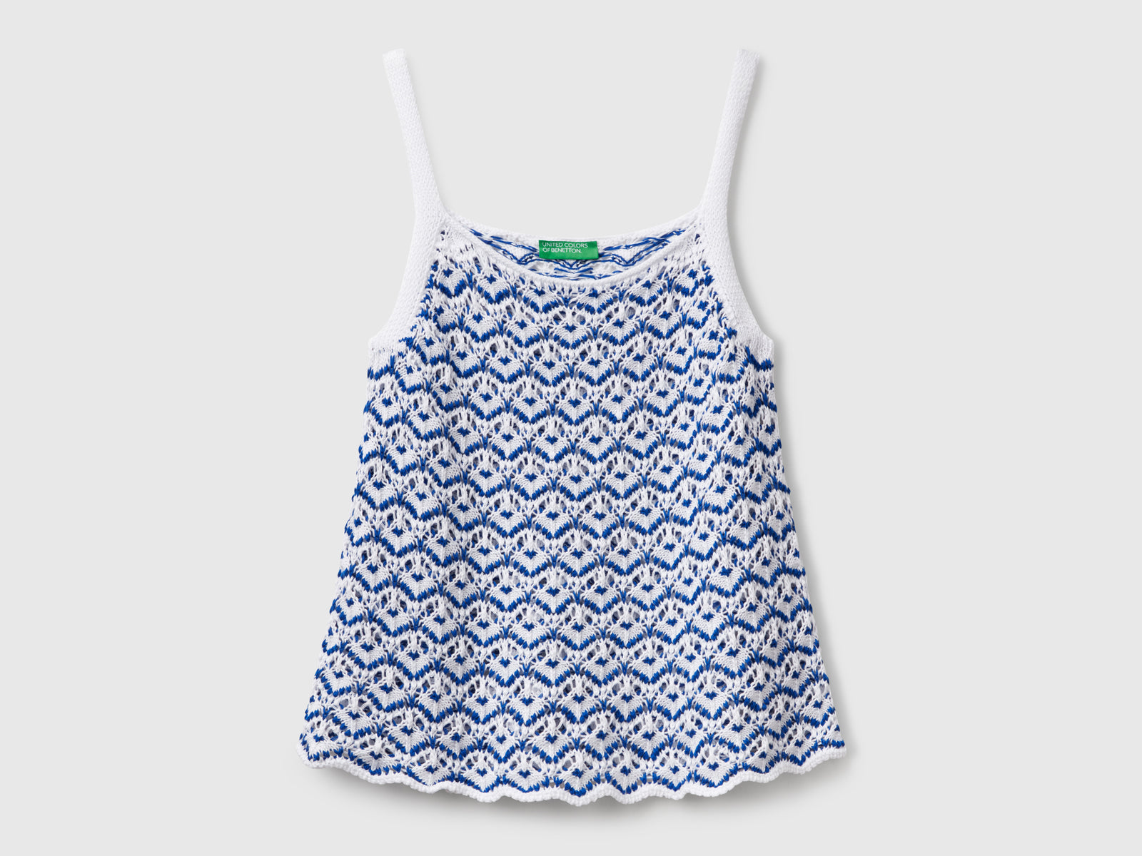 Canotta crochet da donna bianco | Benetton Outlet