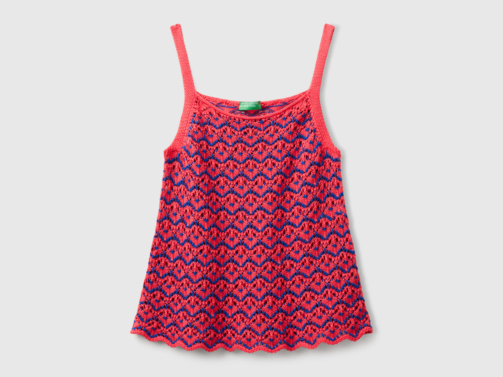 Canotta crochet da donna ciclamino | Benetton Outlet