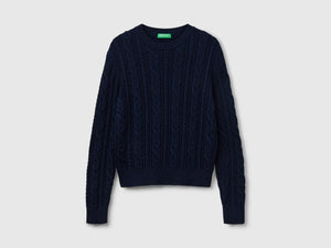 Maglia a trecce 100% cotone