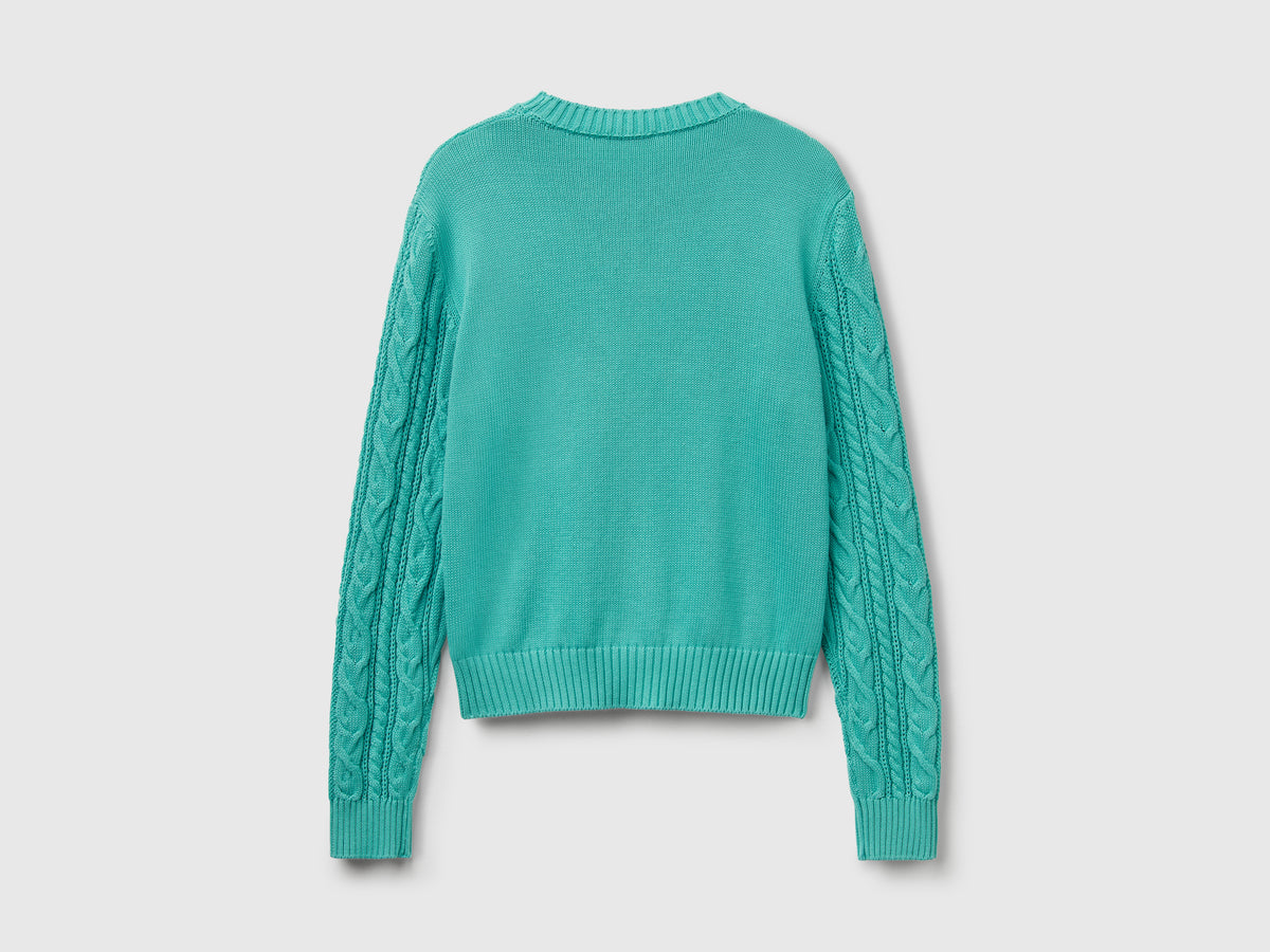 Maglia a trecce 100% cotone