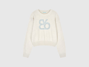 Maglia girocollo in misto lana