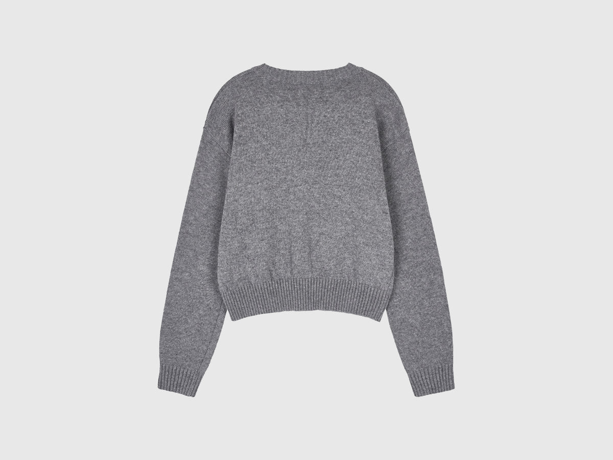 Maglia girocollo in misto lana