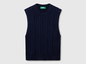 Cropped vest with braids