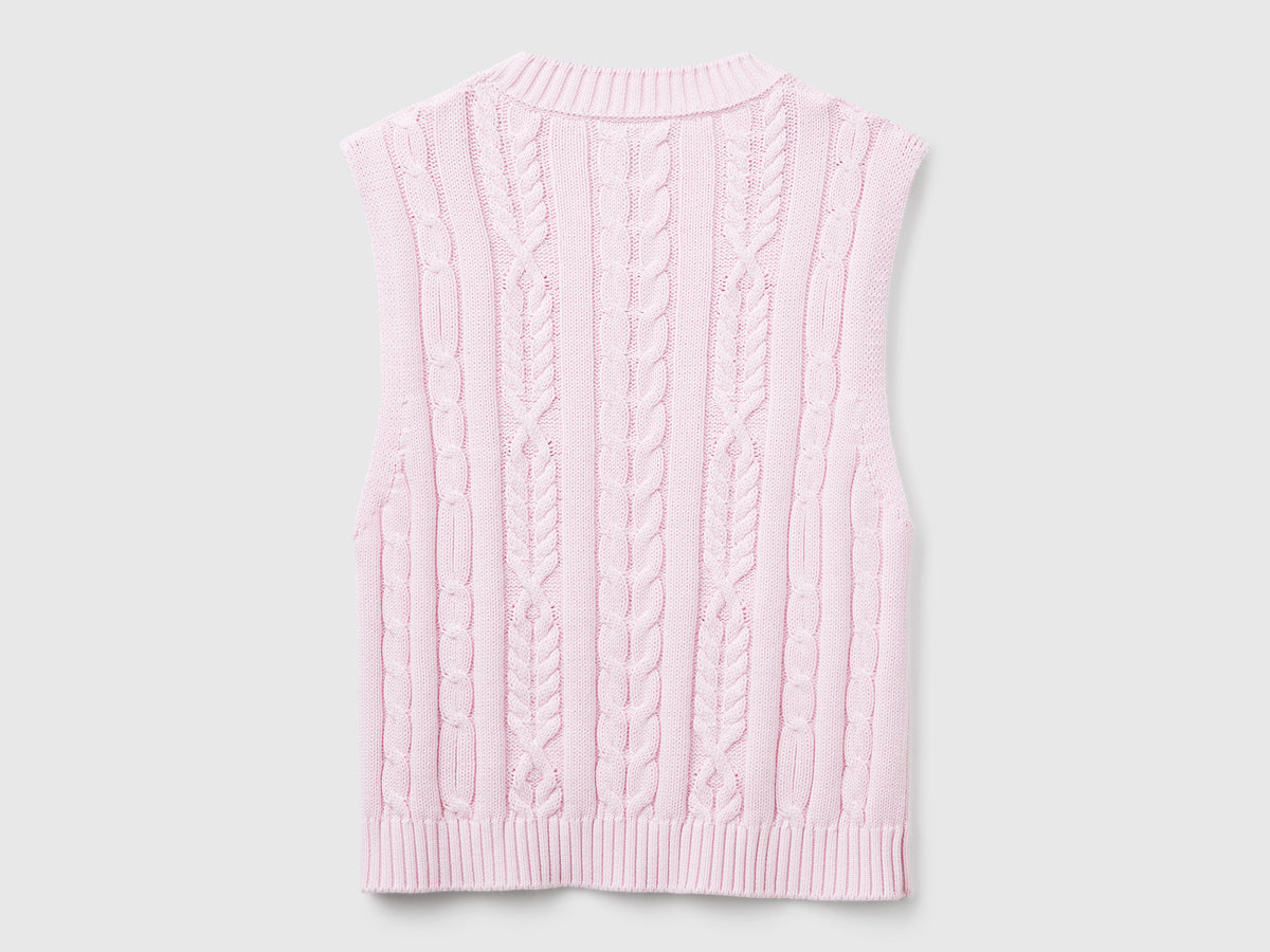 Cropped vest with braids