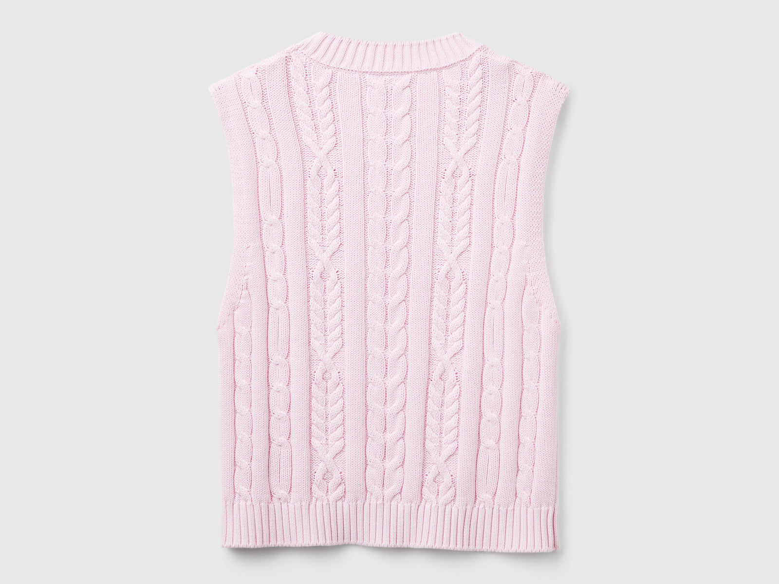 Cropped vest with braids da donna rosa 2 | Benetton Outlet