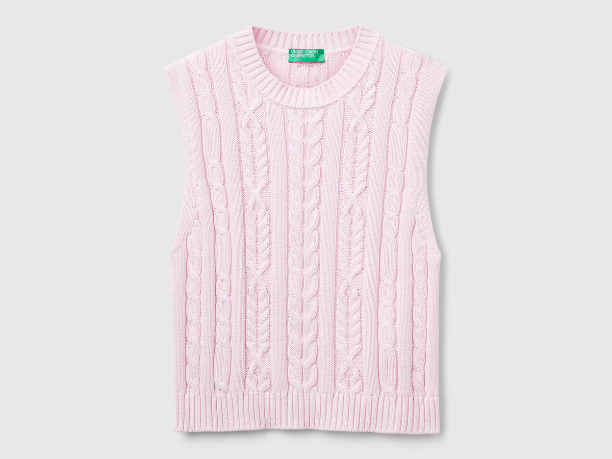 Cropped vest with braids