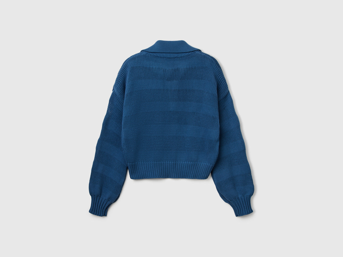 100% cotton polo sweater