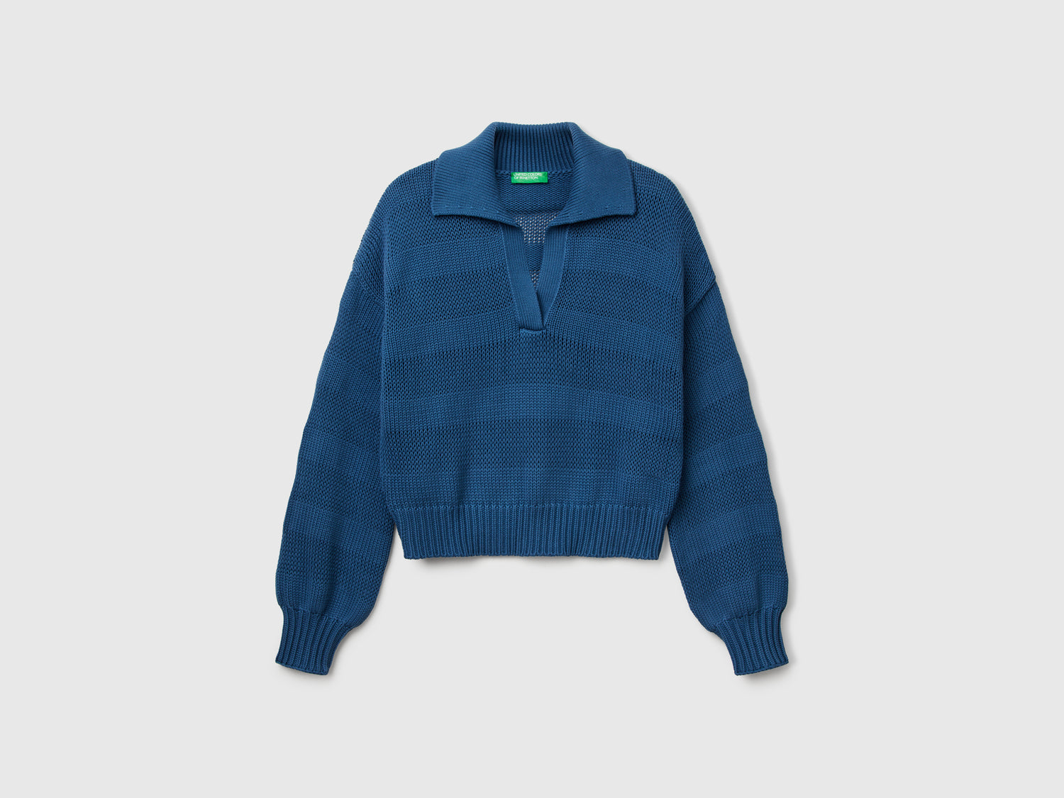100% cotton polo sweater da donna avio | Benetton Outlet