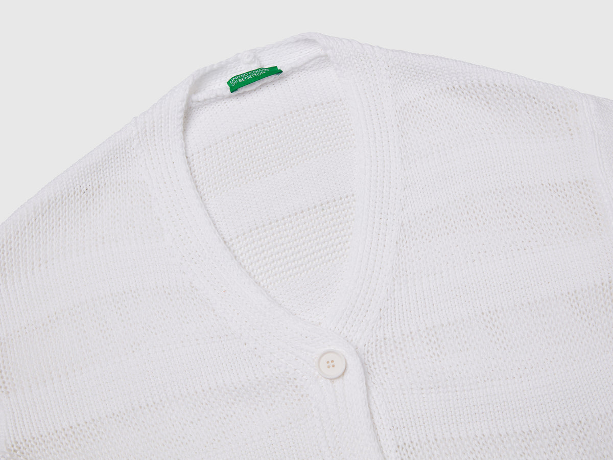 Cardigan lavorato 100% cotone