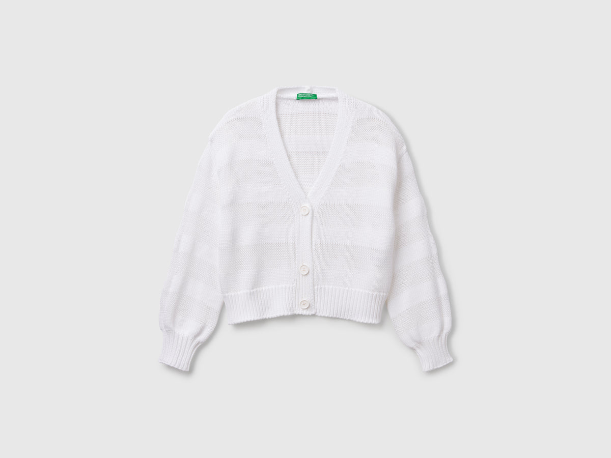 Cardigan lavorato 100% cotone