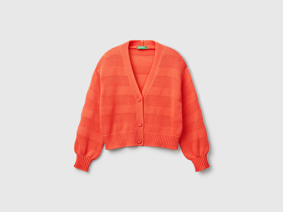 Cardigan lavorato 100% cotone