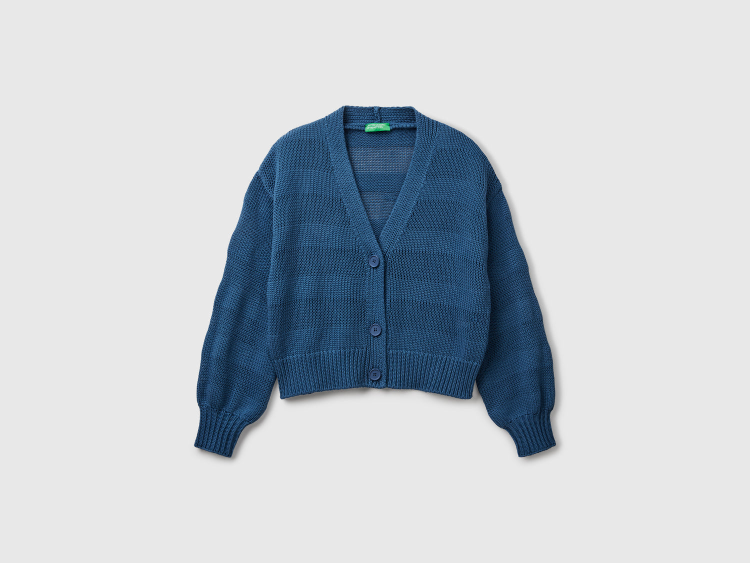 100% cotton knitted cardigan da donna avio | Benetton Outlet