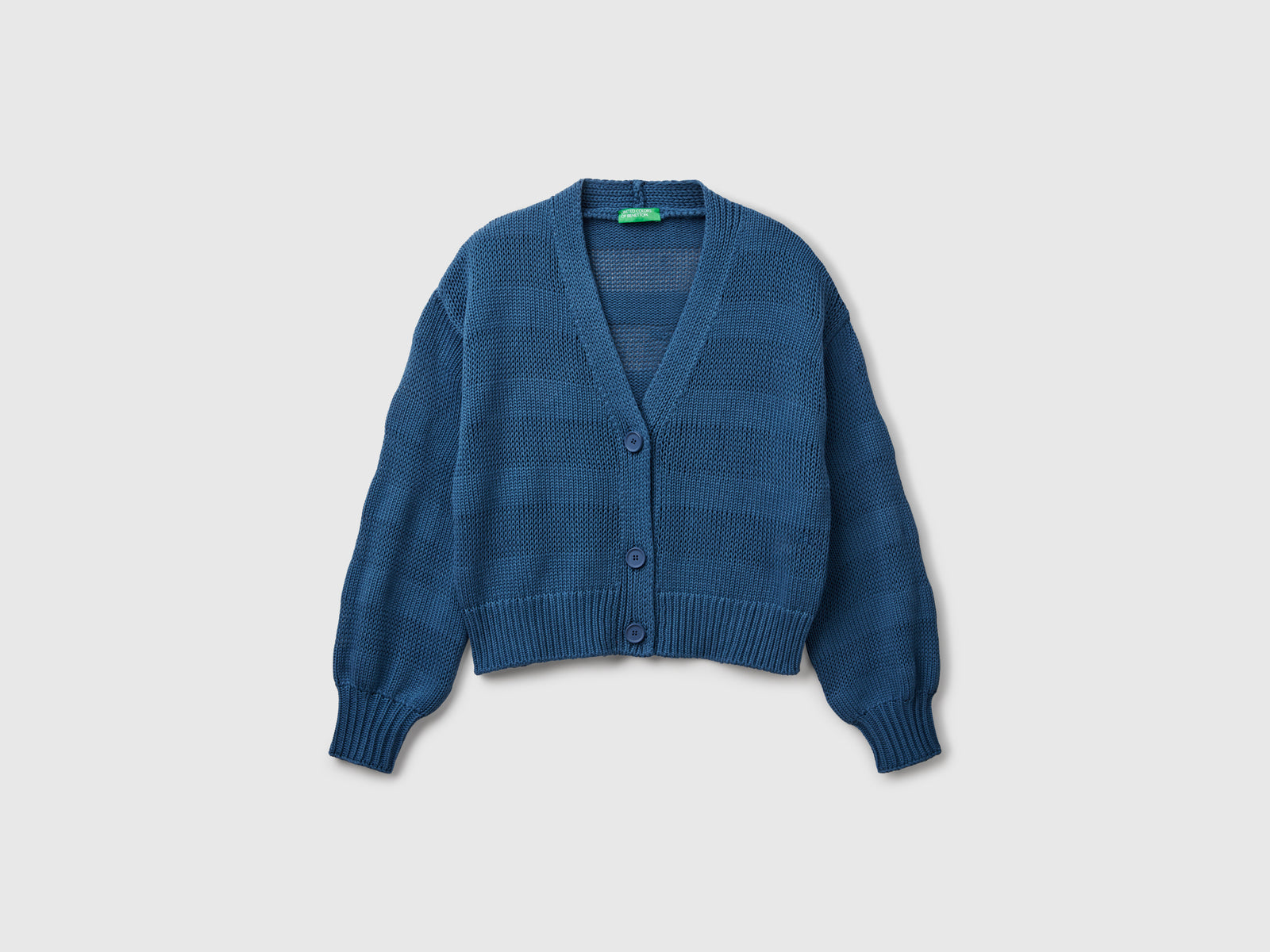 100% cotton knitted cardigan da donna avio | Benetton Outlet
