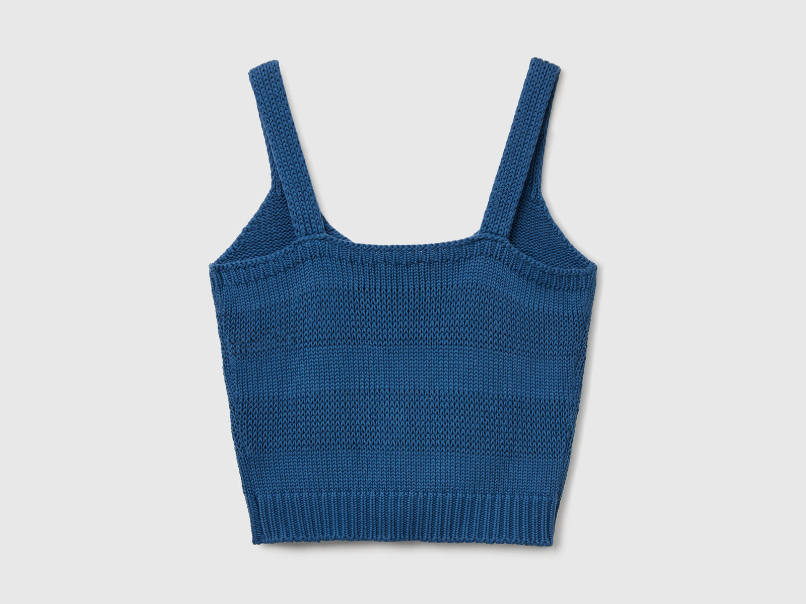 Canotta in maglia 100% cotone da donna avio 2 | Benetton Outlet