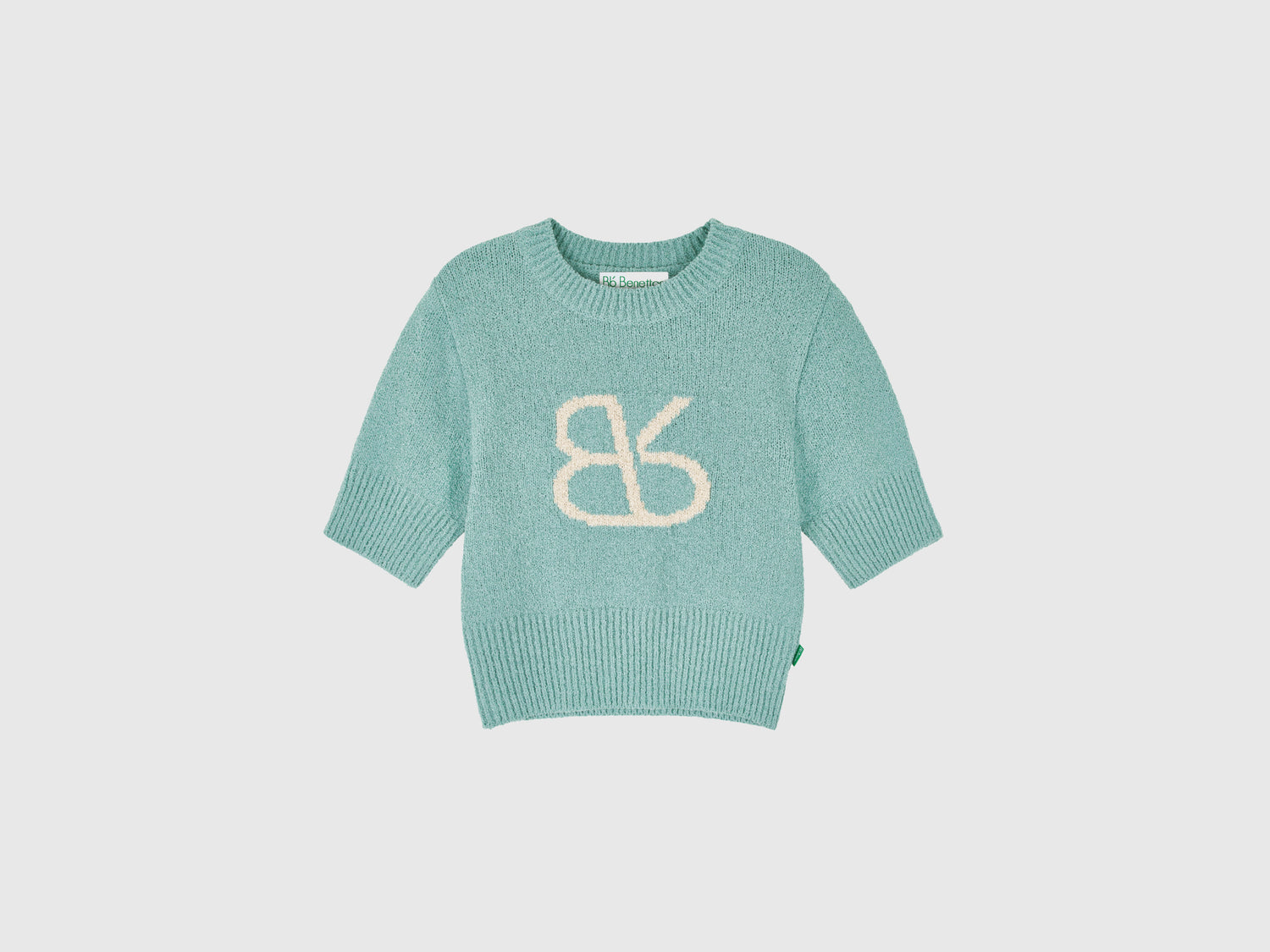 Maglia a manica corta da donna celeste | Benetton Outlet