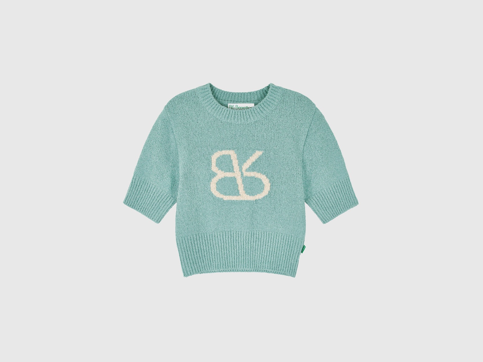 Maglia a manica corta da donna celeste | Benetton Outlet