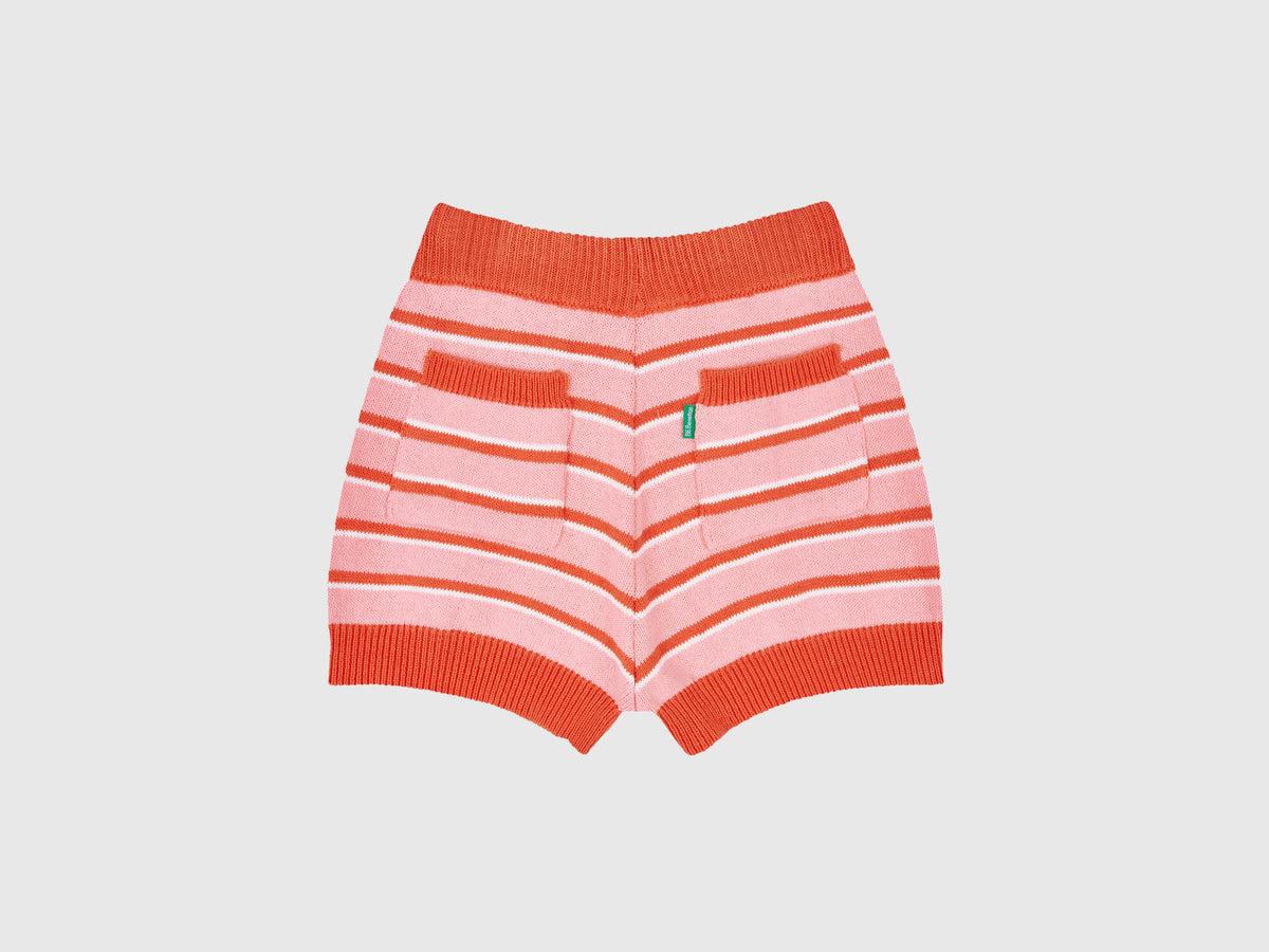 Shorts in maglia a righe