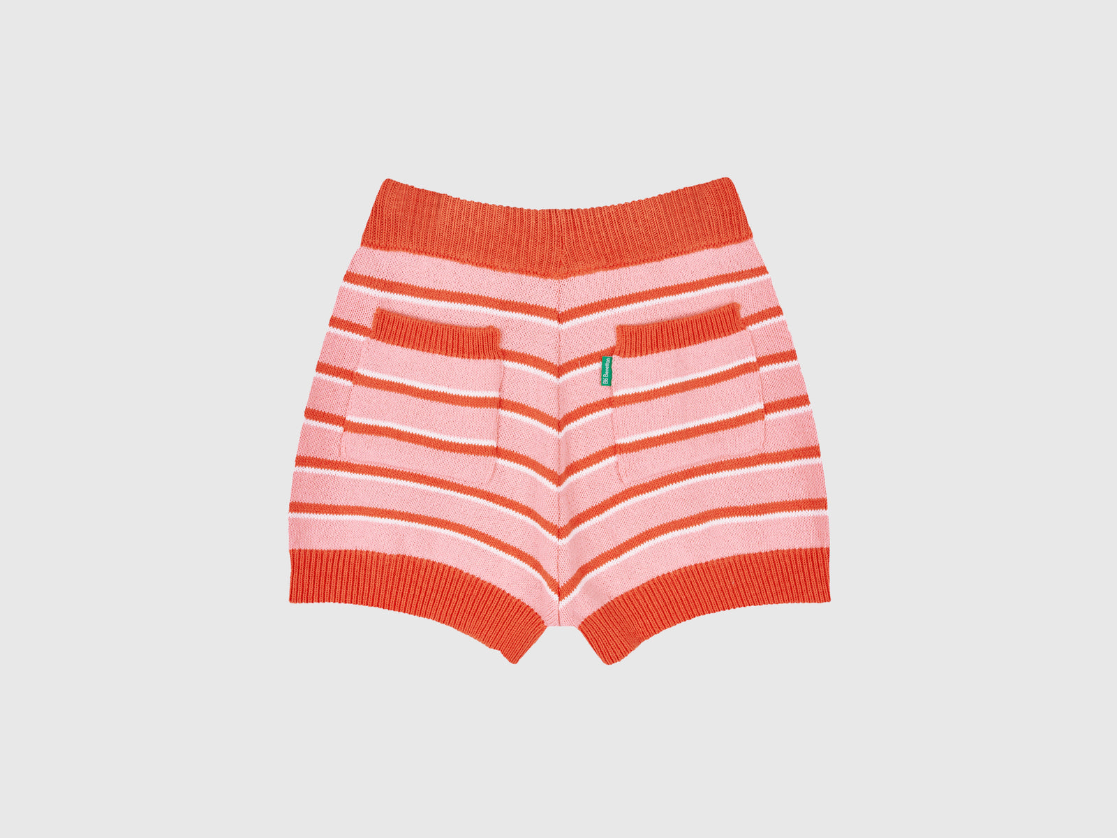 Shorts in maglia a righe da donna rosa 2 | Benetton Outlet