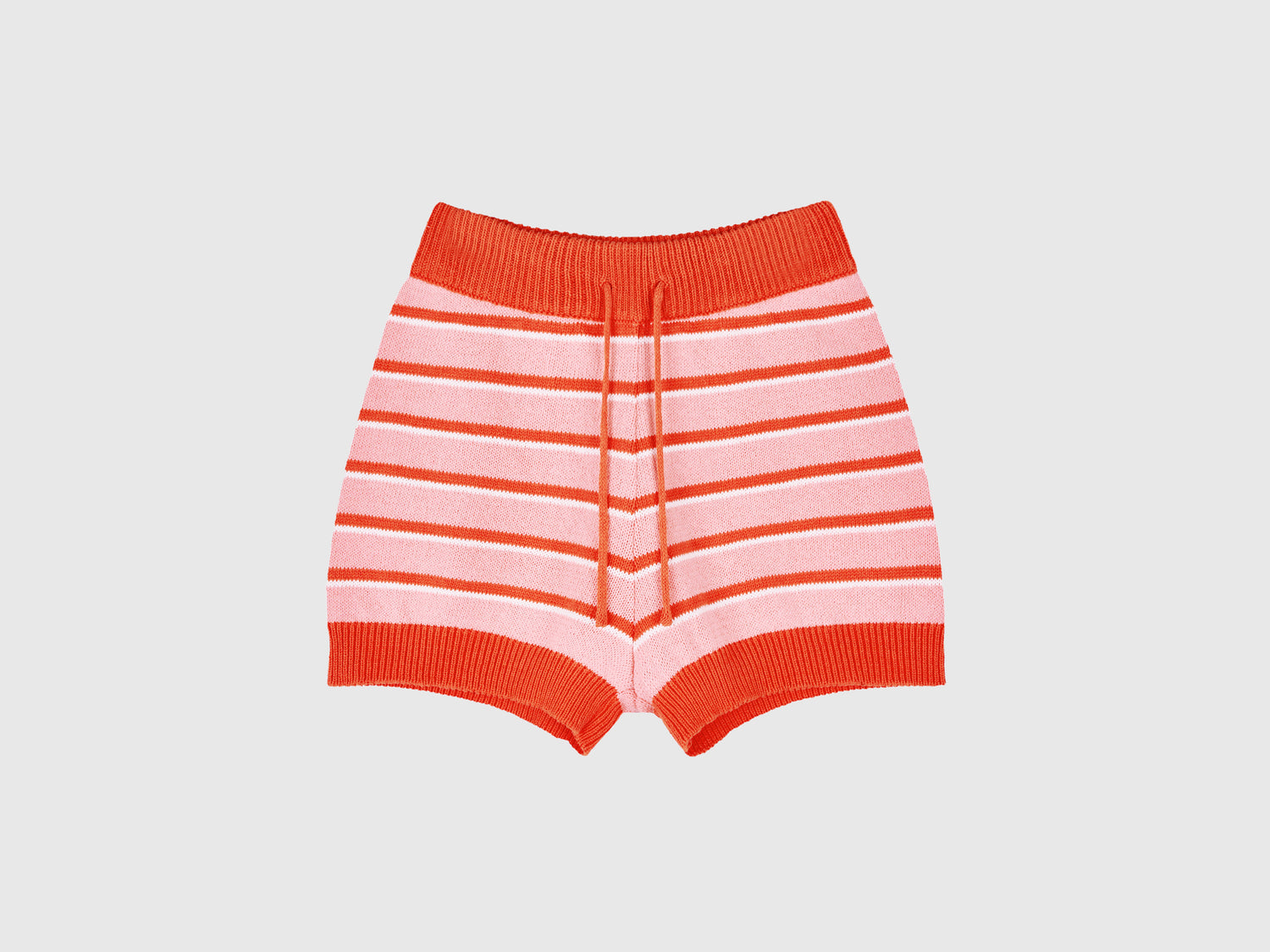 Shorts in maglia a righe da donna rosa | Benetton Outlet