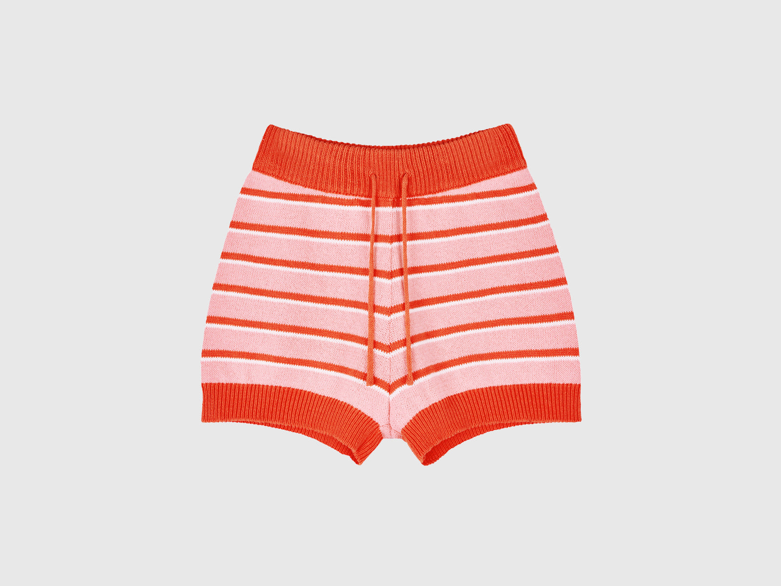 Shorts in maglia a righe da donna rosa | Benetton Outlet