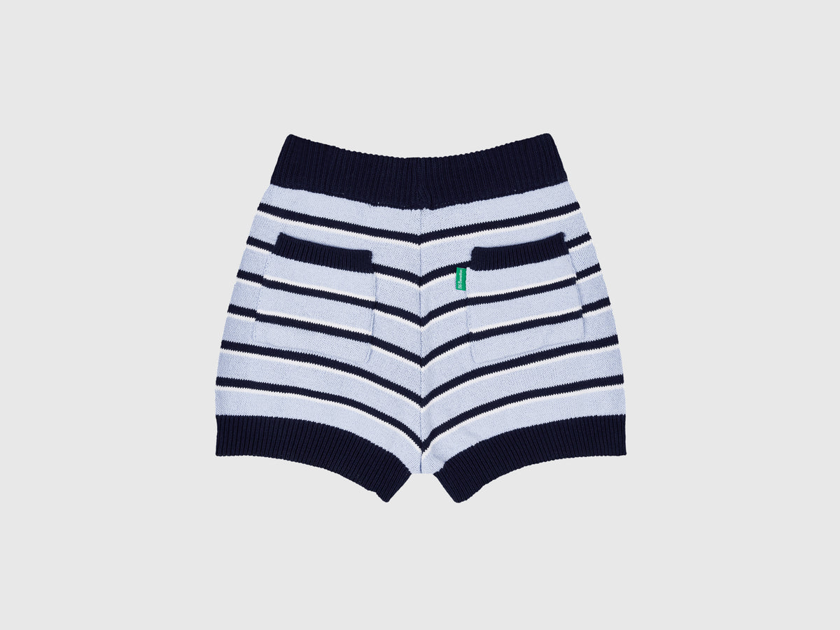 Shorts in maglia a righe