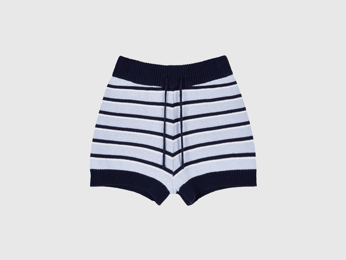 Shorts in maglia a righe