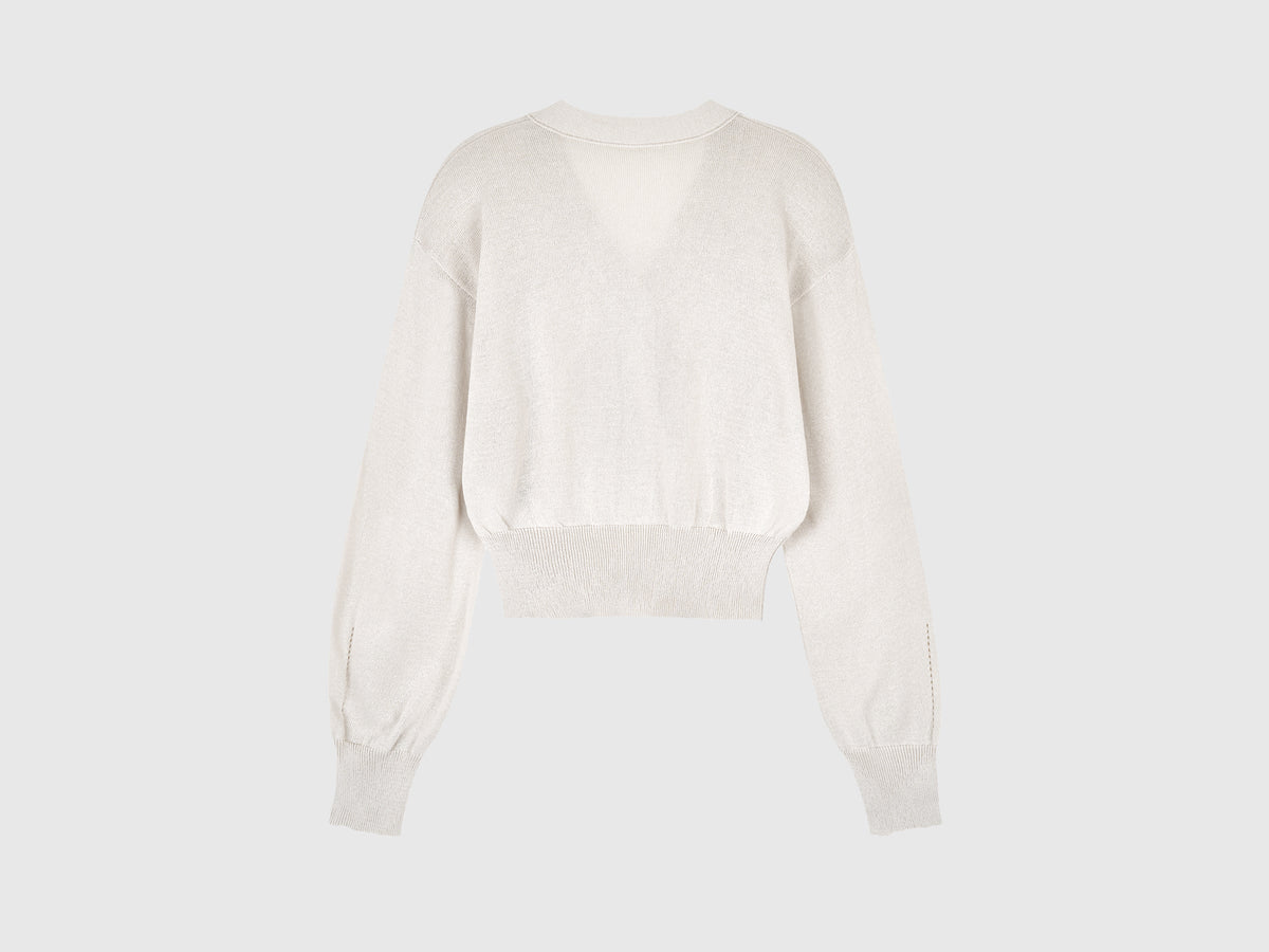 V-neck knitted cardigan