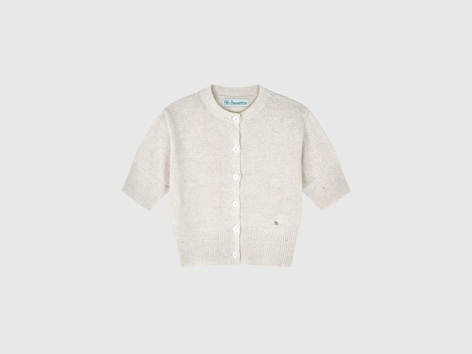 Cardigan a manica corta da donna bianco panna | Benetton Outlet